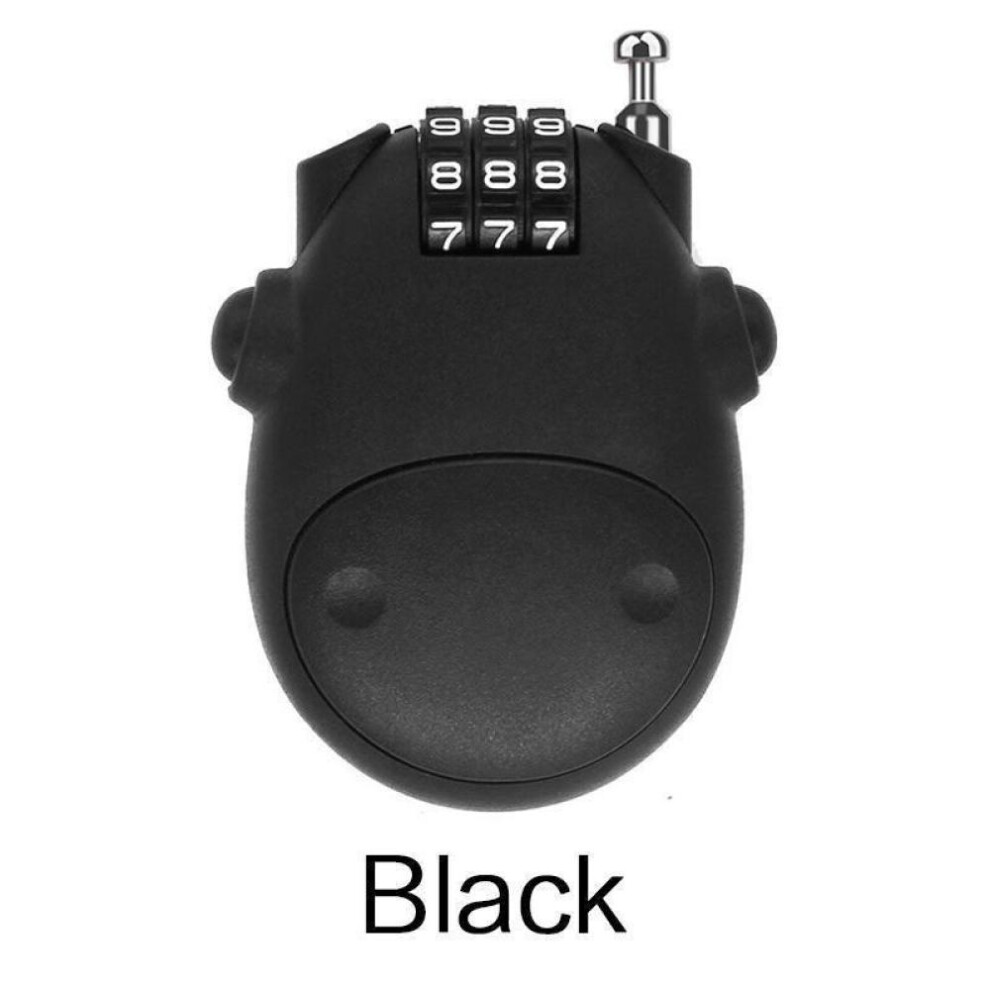 1PC New Anti-theft Lock Bike Motorcycle Helmet Cable Steel Retractable Combination Lock