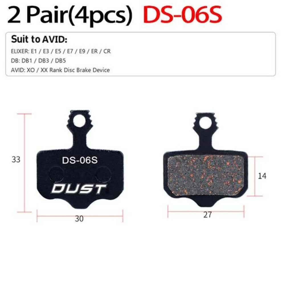 (DS-06S) 2 Pair Mtb Bicycle Hydraulic Disc Ceramics Brake Pads