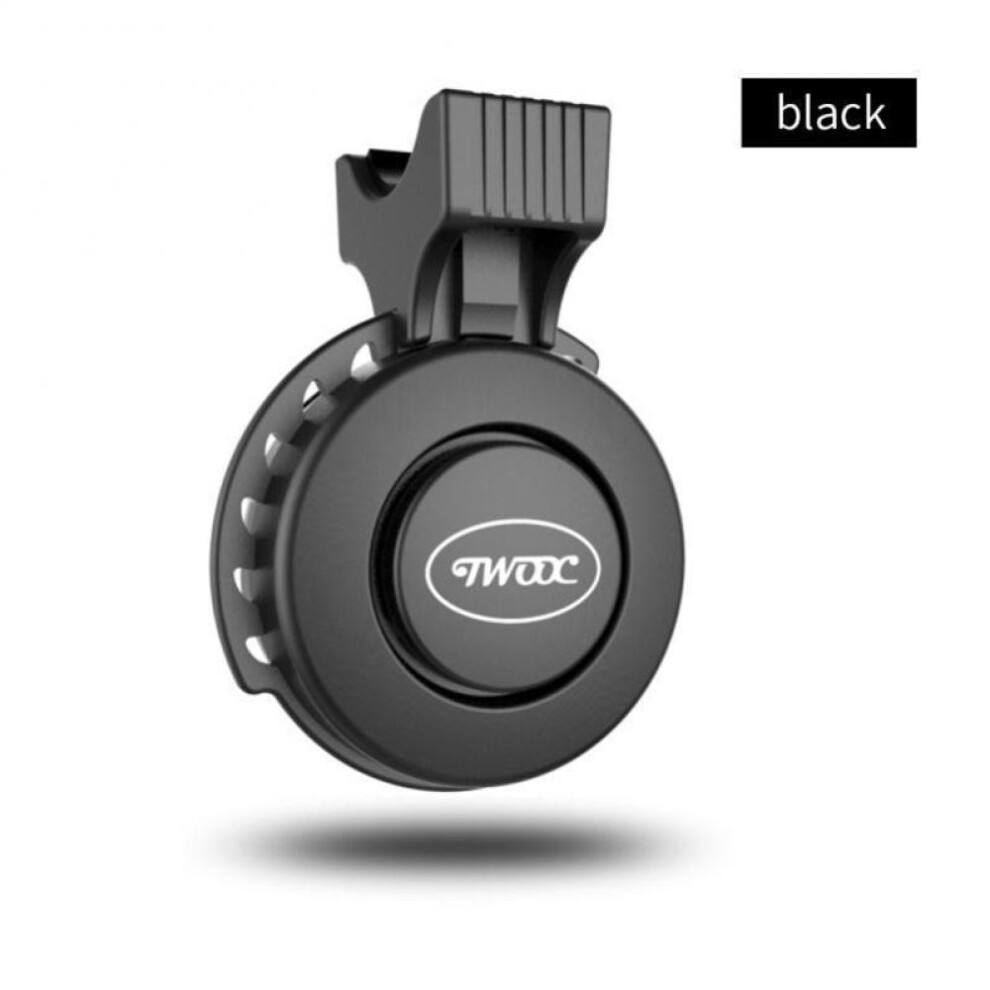 (Black) Bicycle Electric Horn USB Charging Electric Bell Electric Scooter Horn Riding Equipment Alarm Ring Bike Bell Bike Accessories