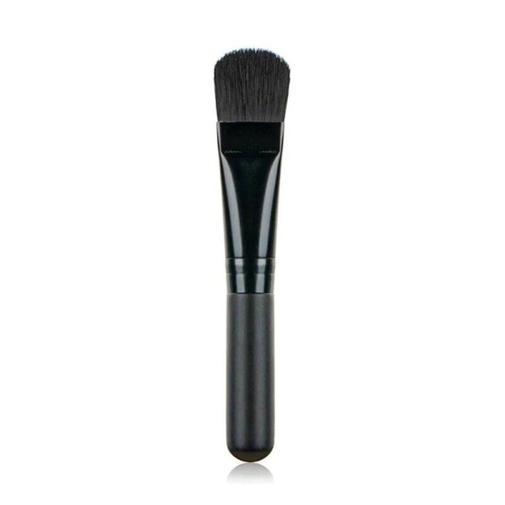 (Black) Face Mask Brush Flat Soft Hair Facial Cleansing Skin Care Blender Foundation Applicator Concealer Brush Beauty Makeup Tool