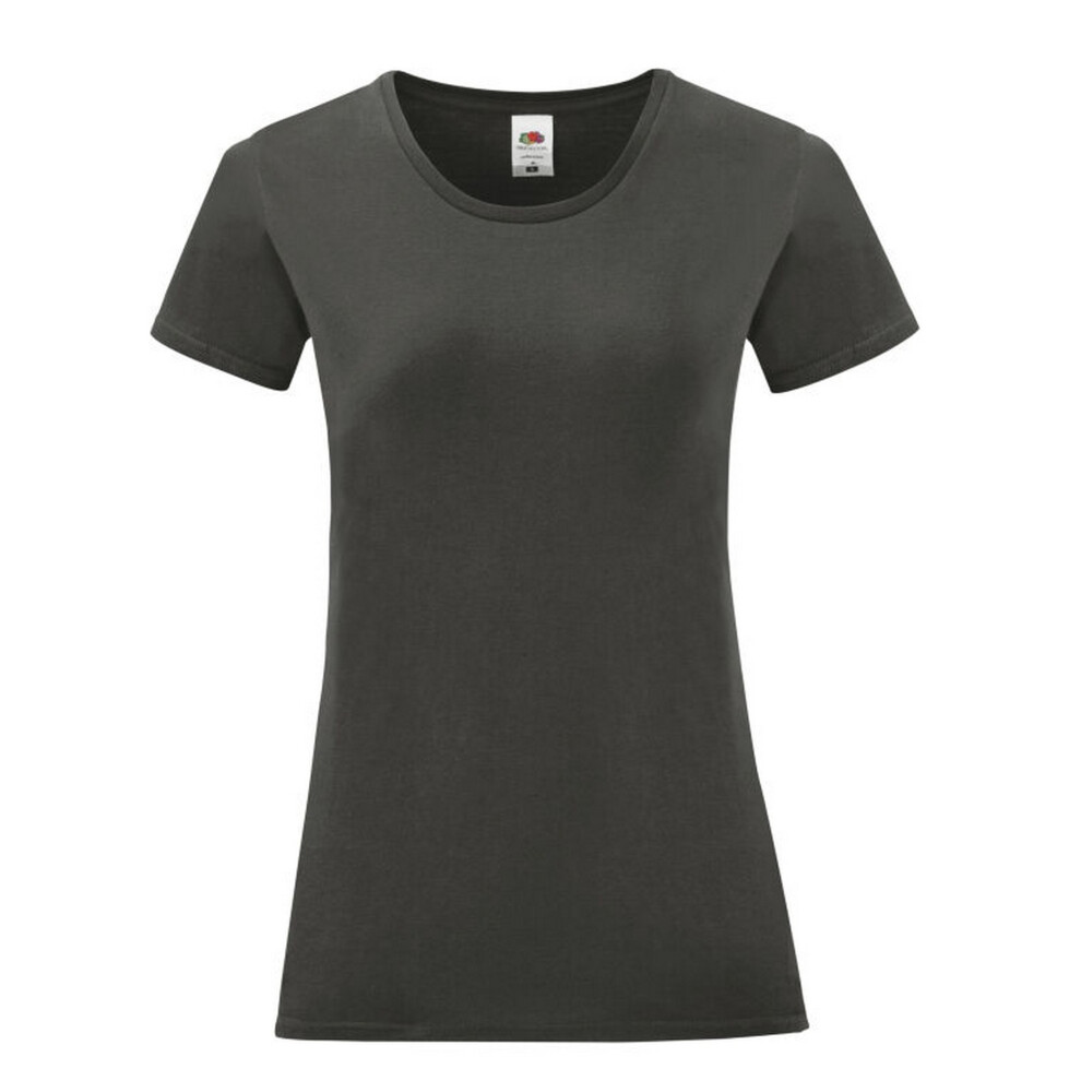 (M, Light Graphite) Fruit of the Loom Womens/Ladies Iconic 150 T-Shirt