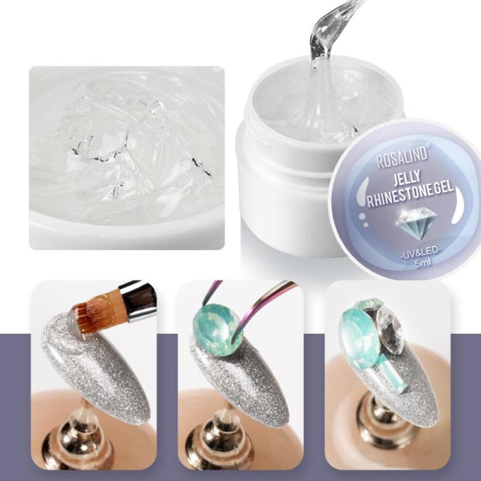 ROSALIND 5ml Nail Gel Rhinestone Strong Adhesive Glue gel