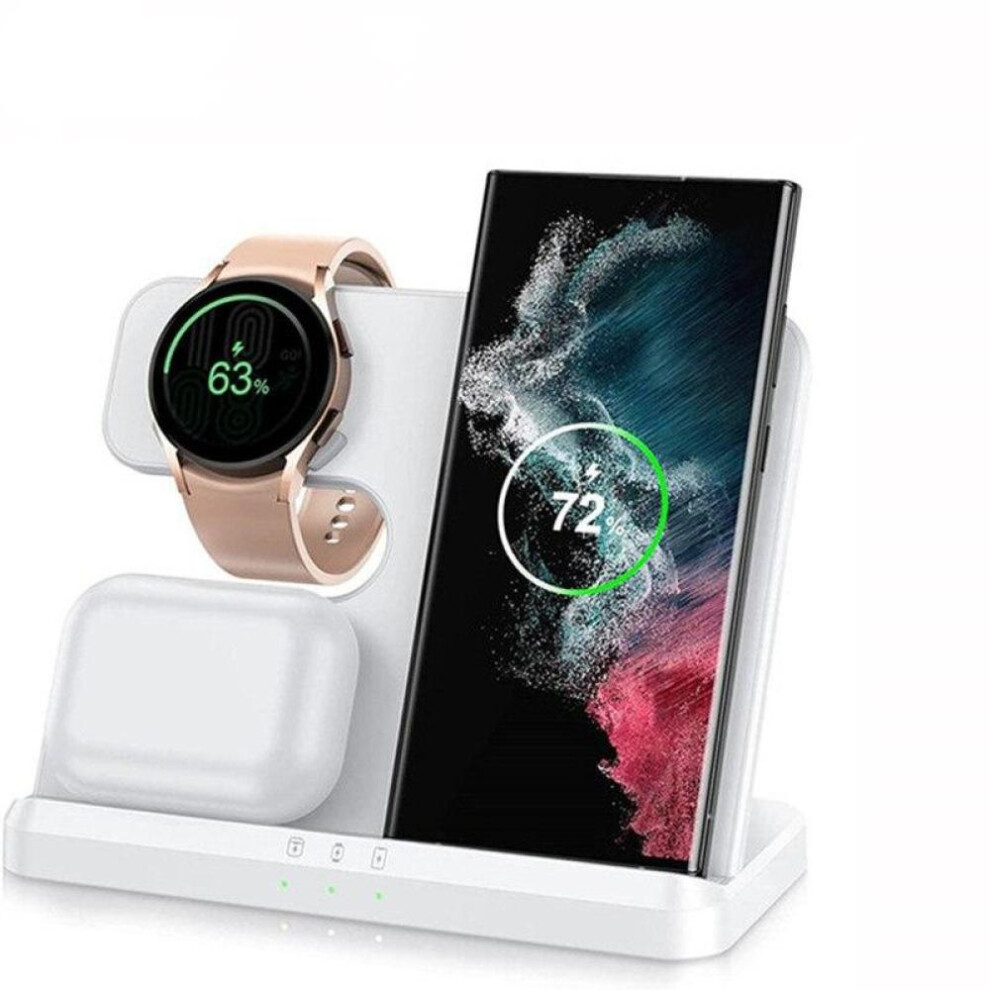 30W 3 in 1 Wireless Charger Stand For Samsung S22 S21 S20 Ultra Galaxy Watch 5 4 3 Active 2/1 Buds Qi Fast Charging Dock Station