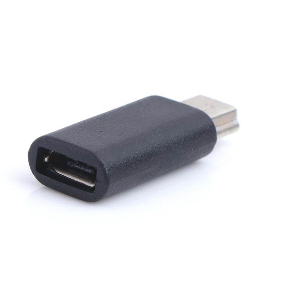 Black Micro Usb Female To Mini Usb Male Adapter Charger Converter Adaptor