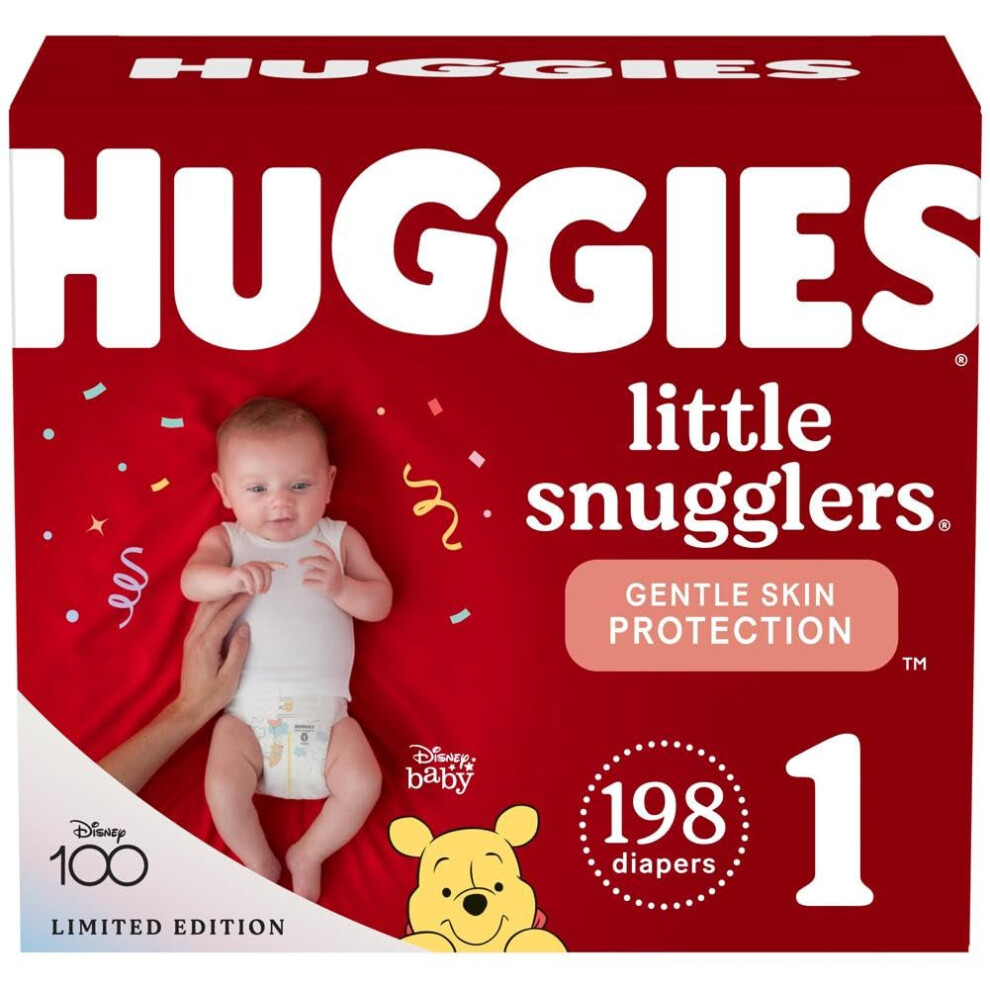 Huggies Size 1 Diapers  Little Snugglers Newborn Diapers  Size 1 814 lbs  198 Count