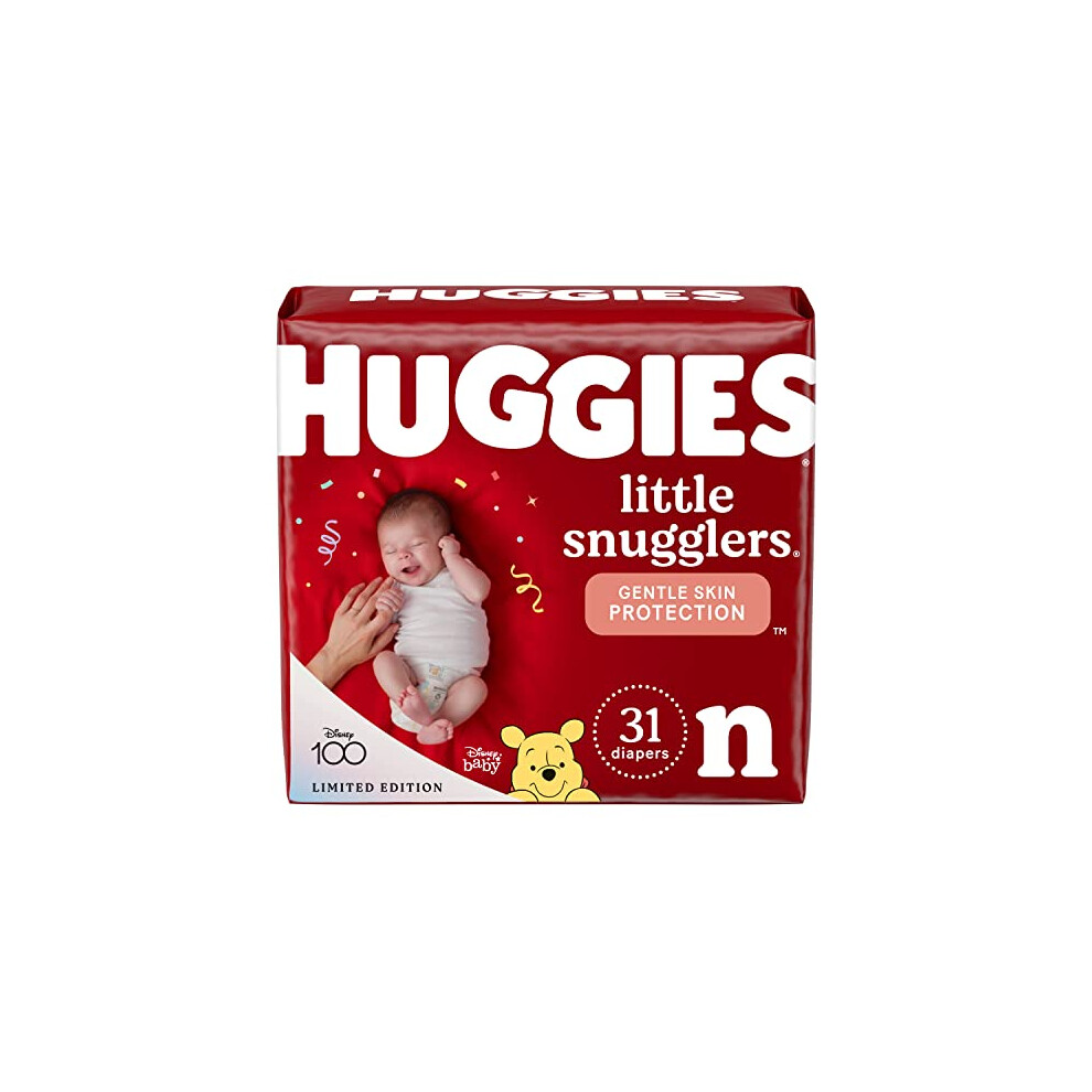 Huggies Newborn Diapers  Little Snugglers Baby Diapers  Size Newborn up to 10 lbs  31 Count