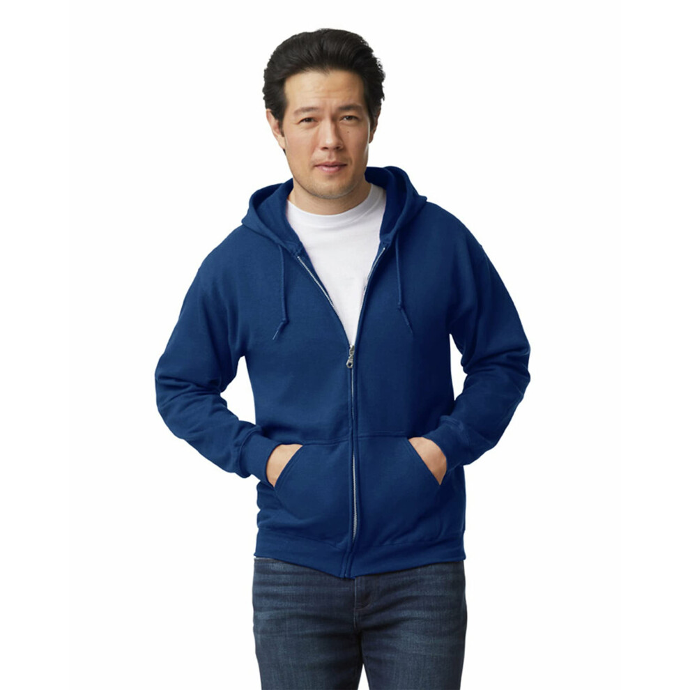 Gildan Adult Fleece Zip Hoodie Sweatshirt Style G18600 Navy XLarge