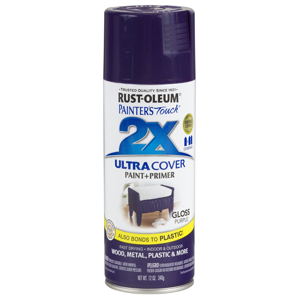 RustOleum 249097 Painters Touch 2X Ultra Cover  12 Ounce Pack of 1  Gloss Purple