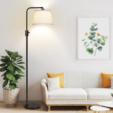 Upgraded Dimmable Floor Lamp 1000 Lumens LED Edison Bulb Included Arc Floor Lamps for Living Room Modern Standing Lamp with
