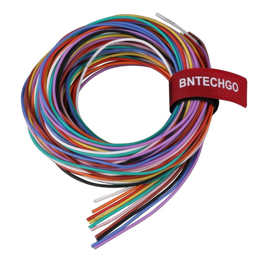 Bntechgo 22 Gauge Silicone Wire Kit 10 Color Each 10 Ft Flexible 22 Awg Stranded Tinned Copper Wire 742271696680