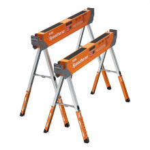 Bora Portamate Speedhorse XT Sawhorse Pair Two pack 3036 inch height adjustable Legs Metal Top for 2x4 Heavy Duty Pro Bench