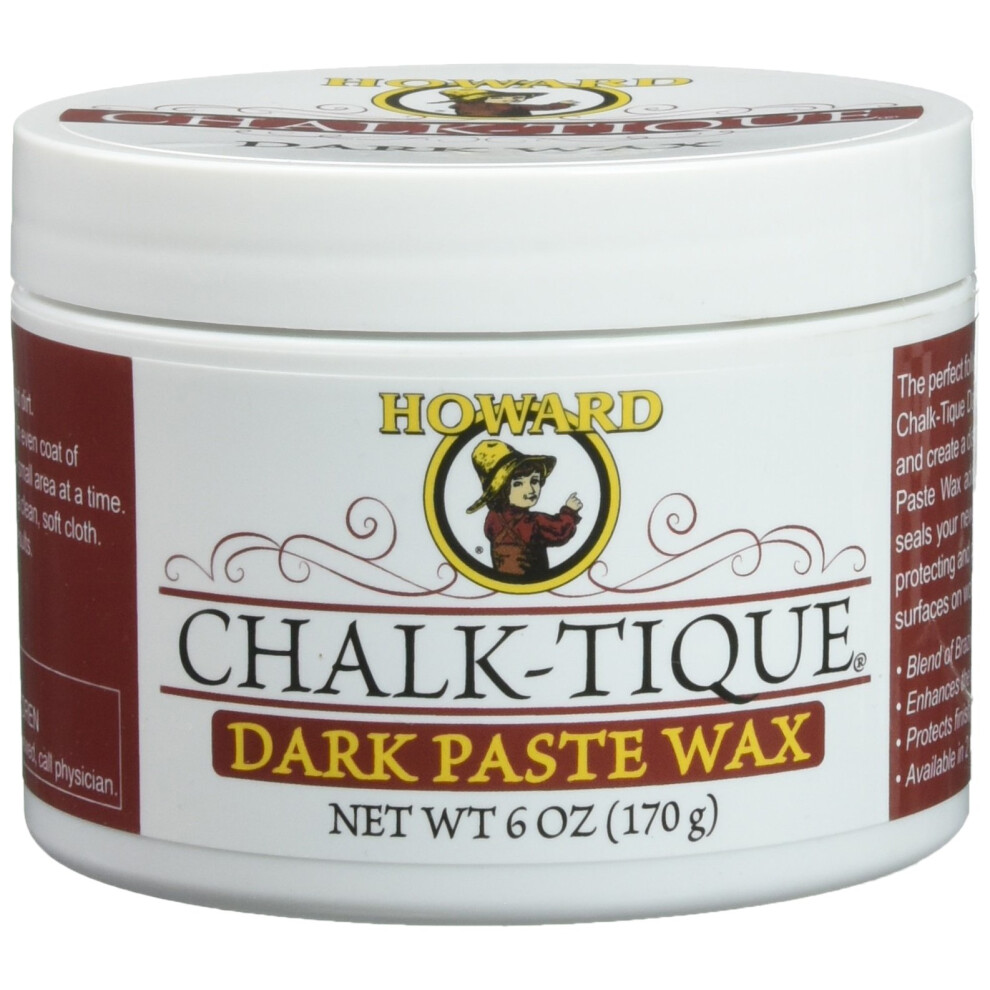 Howard Products Chalktique Dark Paste Wax Dark Wax Polish Distress And Enhance Your Home Dcor Chalk Paint Project 6 Oz 088682070719