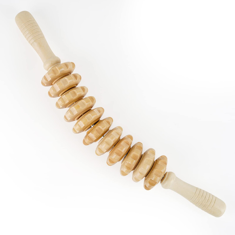 Liitrton Wood Therapy Fasci Massage Tools Curved Wooden Massage Roller Cellulite Reduction And Muscle Tension Wood