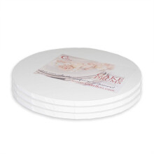 Cakebon Cakeplaten - Stevige 1/2 Dikke Drums - 14 Inch Professionele Volledig Gewikkelde Randen Wit 3-Pack