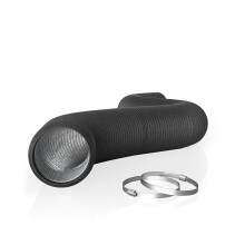 AC Infinity Flexibel 6-tums aluminiumkanal, kraftig fyrskikts skydd, 25 fot lång för värme, kylning, ventilation och utsug