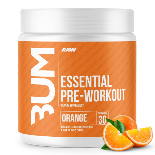 Raw Nutrition, Bum, Essential Pre-Workout, Orange, 14,07 oz (399 g)