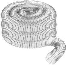 2-1/2" x 20' PVC Stofafvoer Slang, Doorsteekbestendig, Stalen Draad, Duidelijke Flexibele PVC Slang