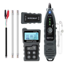 KOLSOL Network Cable Tester Ethernet Wire Tracer with NCV Lamp for CAT5 CAT6 PoE Tester Detect Voltage Measure Fault Distanc