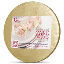 Cakebon Supports à Gâteau - Drums Durs de 1/2 Pouce Épais - 10 Pouces Dorés 1-Pack