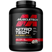MuscleTech, Nitro Tech, Whey Gold 100 %, Cookies et Crème, 5 lb (2,27 kg)