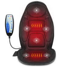 Snailax Vibration Massage Seat Cushion with Heat Back Massager Massage Chair Pad with 6 Vibrating Motors and 2 Heat Levels Chair