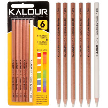 KALOUR Colorless Blender and Burnisher Pencils Set Nonpigmented Wax Based Pencil perfect for Blending Softening Edges ideal fo