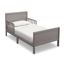 Delta Children Fancier Holz-Kinderbett - Greenguard Gold Zertifiziert, Grau