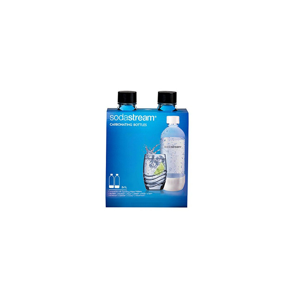 Sodastream 1l Carbonating Bottles Black Twin Pack