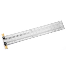 POWERTEC 80026 Règle de Marquage T de Précision 18 Pouces, Règle en Acier Inoxydable pour Mesurer et Marquer