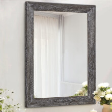 AAZZKANG Wall Mirror with Wood Frame Rectangle Rustic Mirror 20x16 Decorative Farmhouse Bedroom Bathroom Hanging Mirror Wall