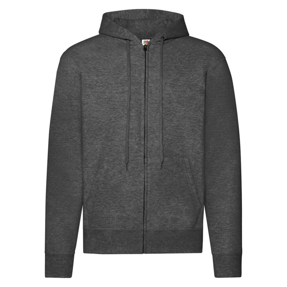(S, Dark Heather Grey) Fruit of the Loom Mens Heather Hoodie