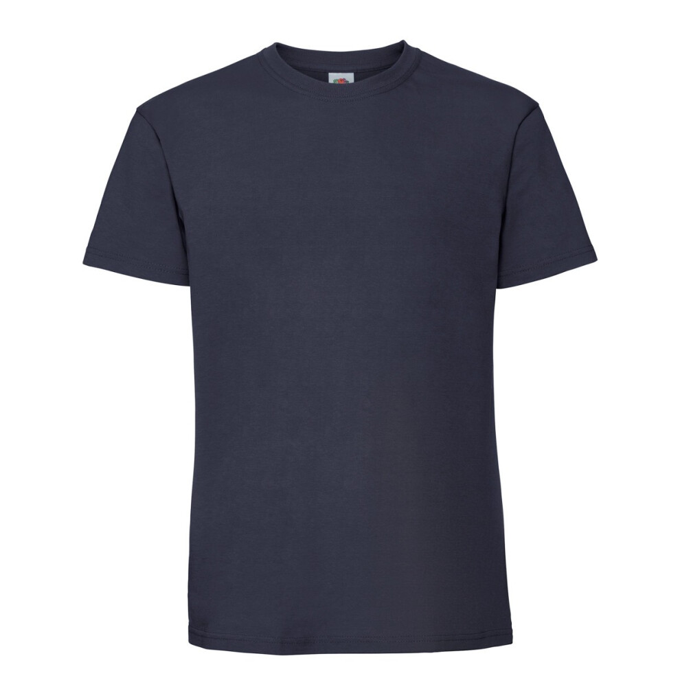 (3XL UK, Deep Navy) Fruit Of The Loom Mens Ringspun Premium Tshirt