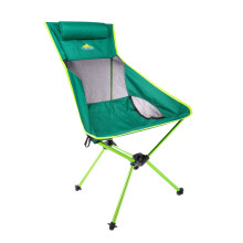 Cascade Mountain Tech Outdoor Lichtgewicht Hoge Rug Kampeerstoel met Hoofdsteun - Groen