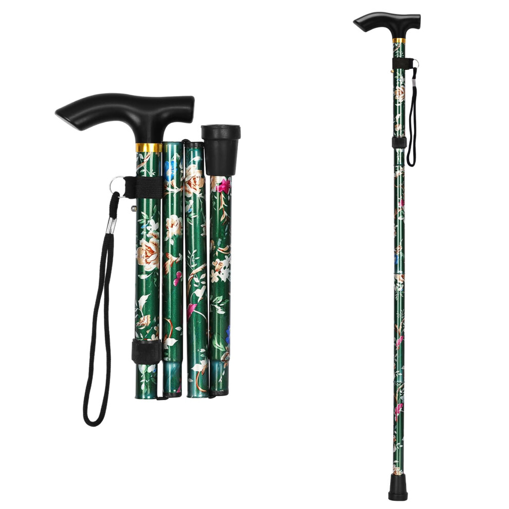 Photos - Crutch / Cane supregear Folding Cane 5Level Adjustable Height Walking Stick Lightweight Portable Cane Travel Cane with Wrist Strap and T H