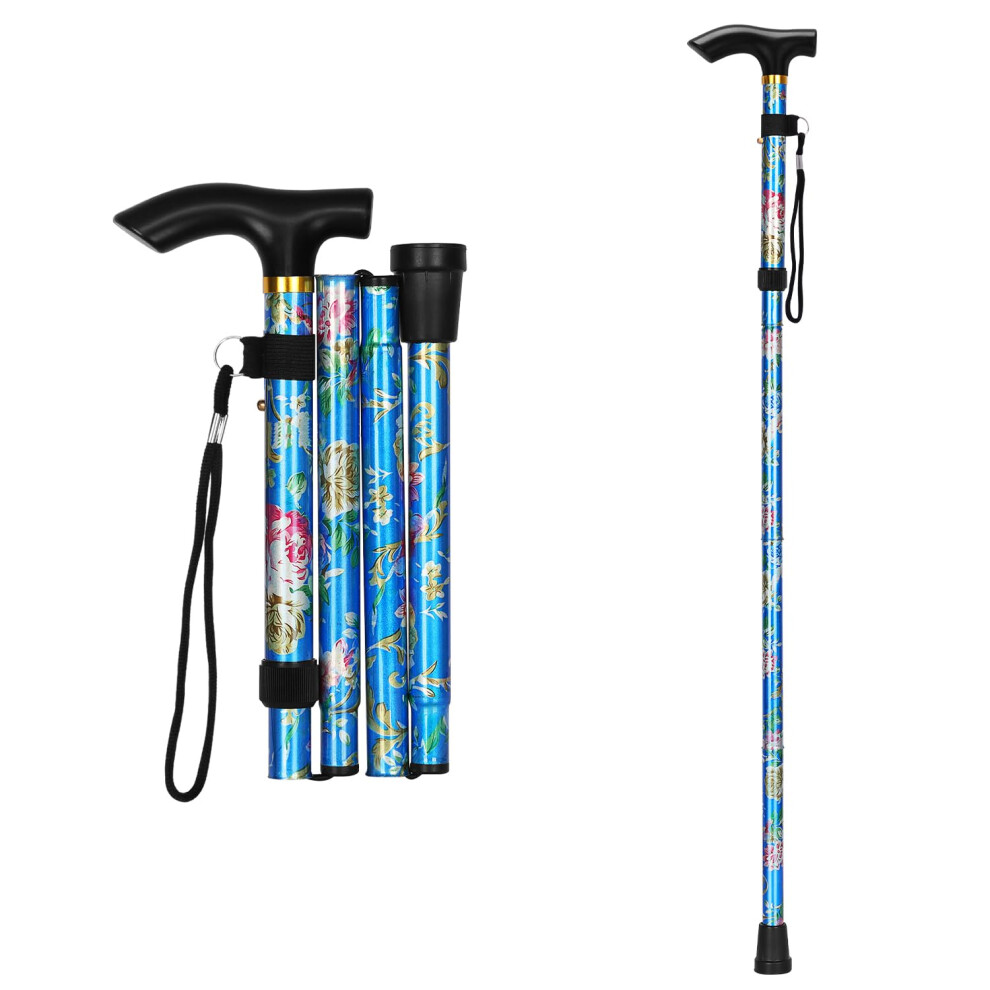 Photos - Crutch / Cane supregear Folding Cane 5Level Adjustable Height Walking Stick Lightweight Portable Cane Travel Cane with Wrist Strap and T H