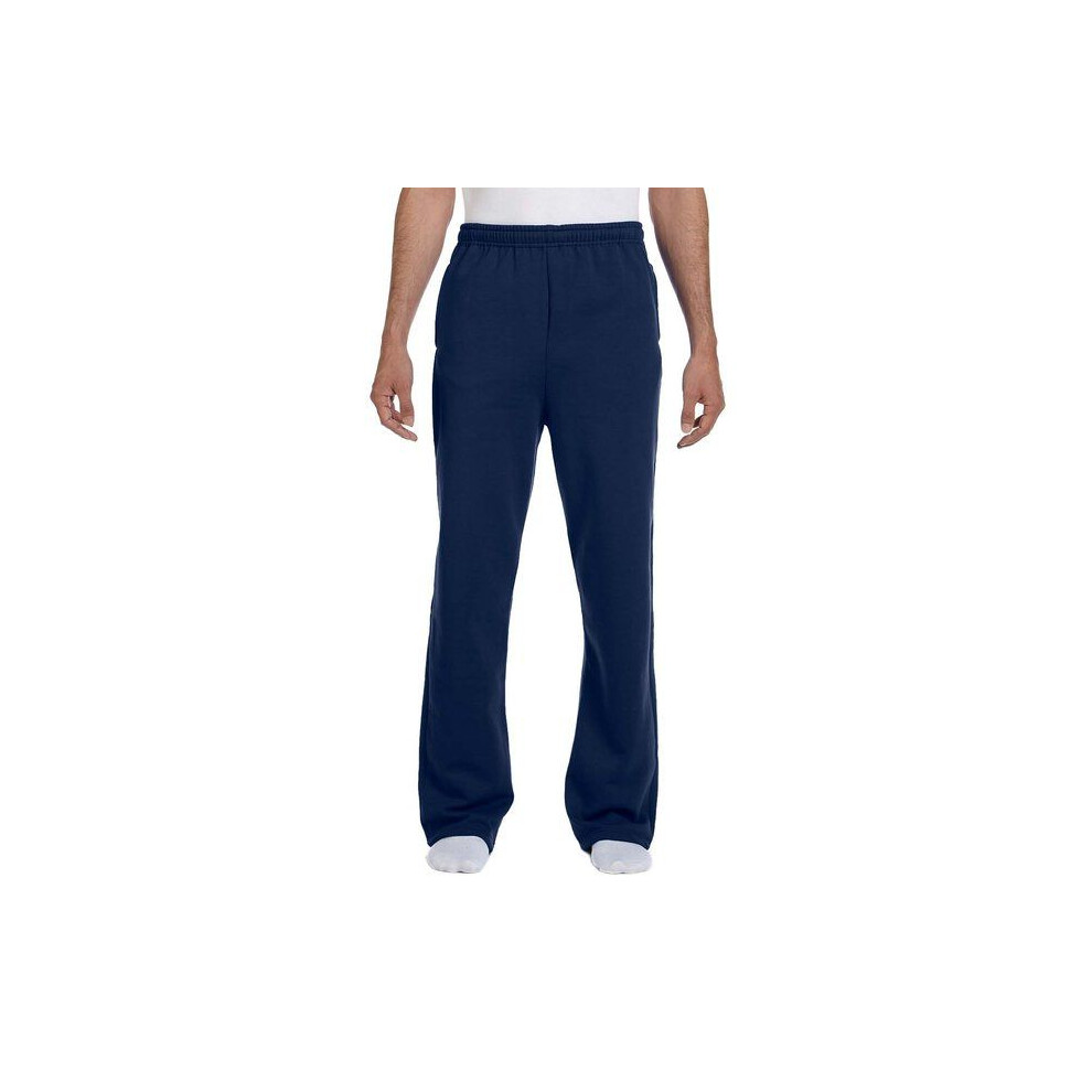 Adult NuBlend Open-Bottom Fleece Sweatpants - BLAcK - S(D0102H2HR5Y)