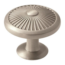 Crawford 1-3/8 in (35 mm) Diameter Satin Nickel Cabinet Knob