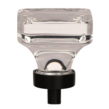 Glacio 1-3/8 in (35 mm) Length Clear/Black Bronze Cabinet Knob