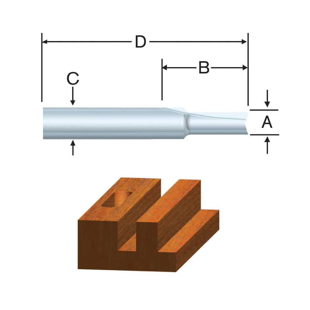 ROUTER BIT 58 STRAIGHT Pack of 1