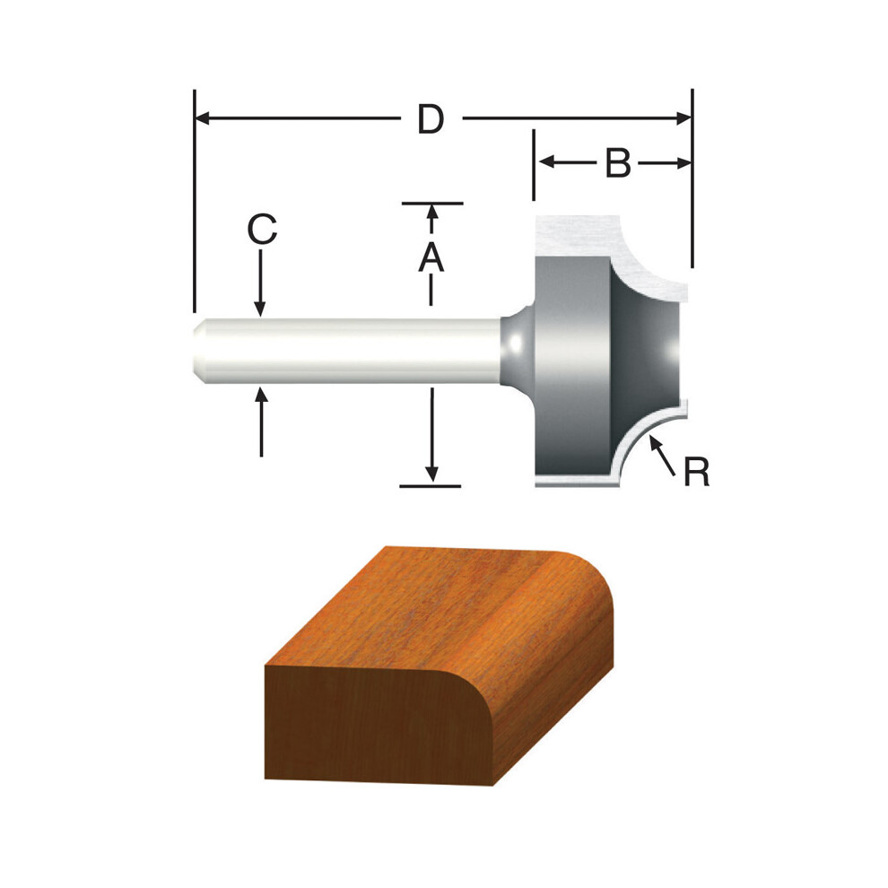 ROUTER BIT 14 OVOLO Pack of 1