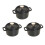 STAUB 3 PCS: CAST IRON ROUND COCOTTE, 14CM, BLACK 1