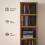 Homcom HOMCOM 204 CD Storage Tower Tall Bookcase Bookshelf with Cubes Rustic Brown 4