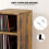 Homcom HOMCOM 204 CD Storage Tower Tall Bookcase Bookshelf with Cubes Rustic Brown 5