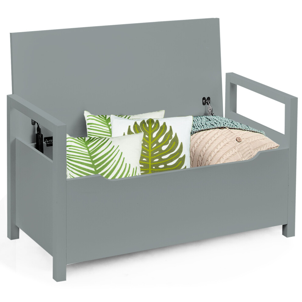 2 In1 Shoe Bench Wooden Shoe Cabinet With Padded Seat Organizer