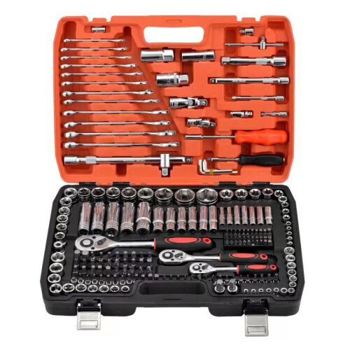 216Pc Ratchet Spanner Socket Set 1/2" 1/4" 3/8" Car Repair Tool Kit 1