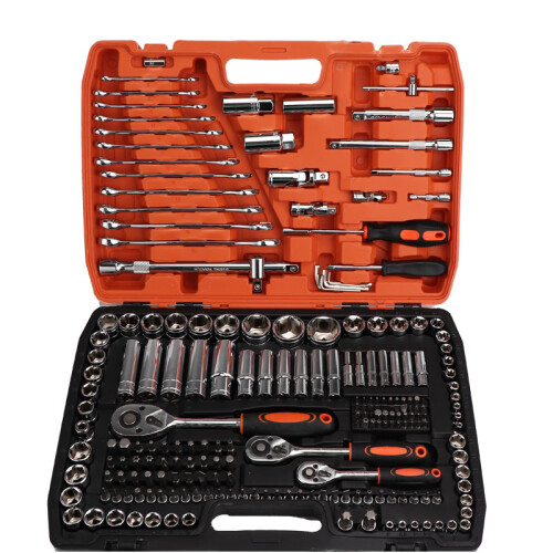 216Pc Ratchet Spanner Socket Set 1/2" 1/4" 3/8" Car Repair Tool Kit 2