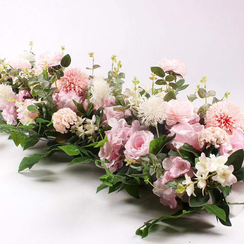 100cm Pink Silk Faux Floral Garland Artificial Peony Flower Swag For Wedding Home Party Arch Wall Decor
