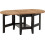 Seconique Santos Drop Leaf Coffee Table Black with Distressed Waxed Pine Top 2