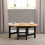 Seconique Santos Drop Leaf Coffee Table Black with Distressed Waxed Pine Top 1