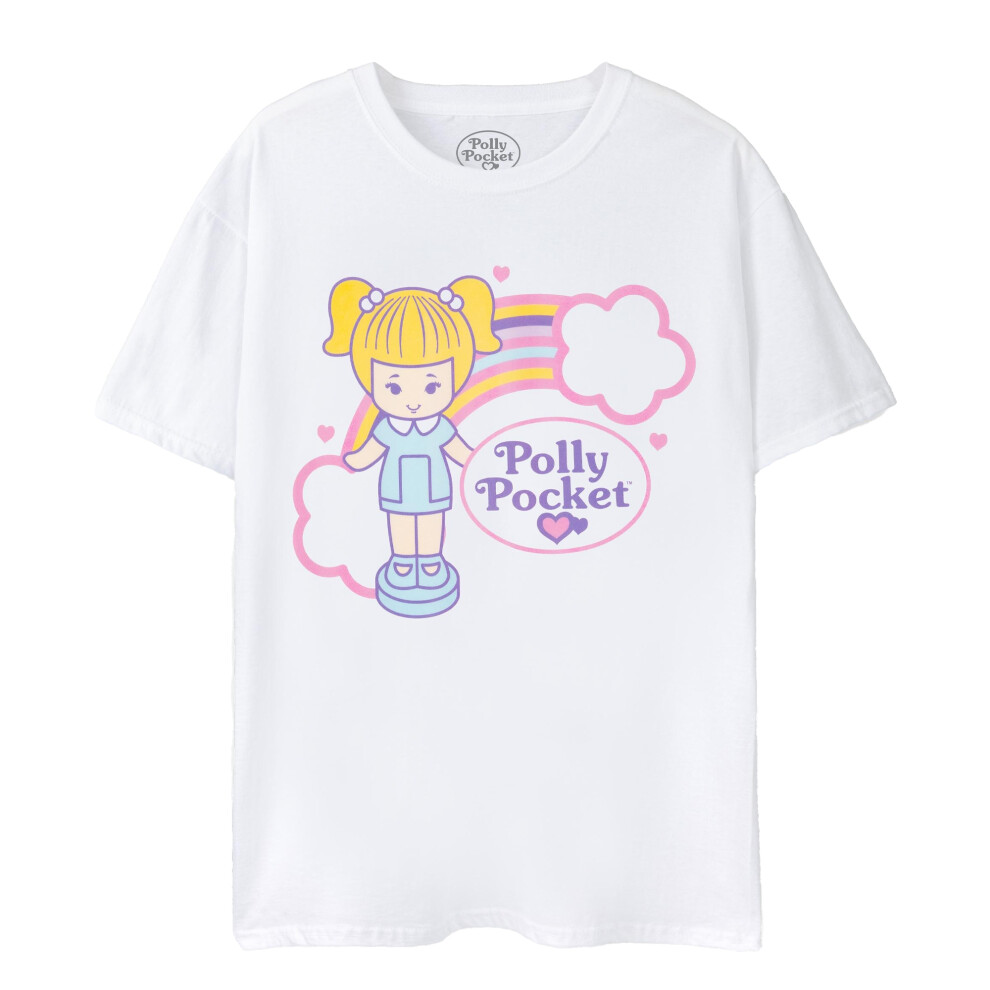 (3XL, White) Polly Pocket Womens/Ladies Doll T-Shirt